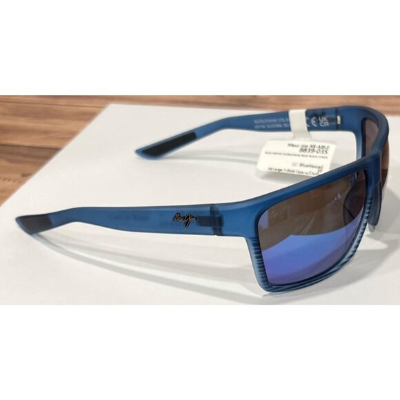 Maui Jim 839-03S Blue Hawaii Alenuihaha Blue Black Stripe Sunglasses - Picture 5 of 8